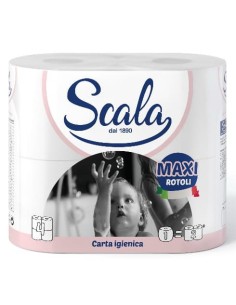 Scala Maxi Carta Igienica Doppiovelo - 4 Maxi Rotoli